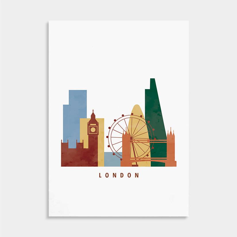 London stad illustratie muurinrichting