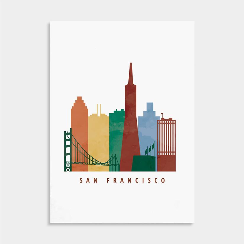 San Francisco wanddecoratie illustraties