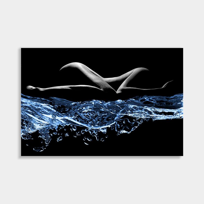Naakt water silhouette wanddecoratie