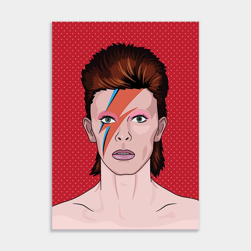 David Bowie wandpaneel popart