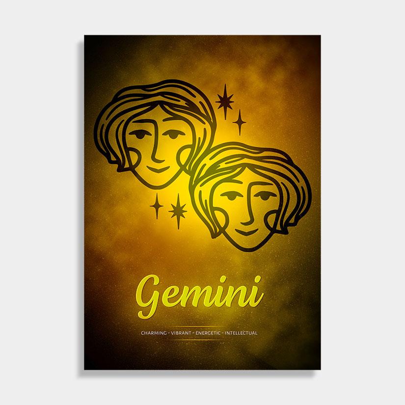 Gemini tweeling muurdecoratie sterrenbeeld