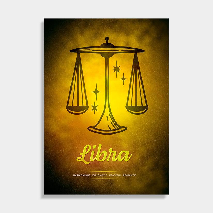 Libra weegschaal sterrenbeeld wanddecoratie