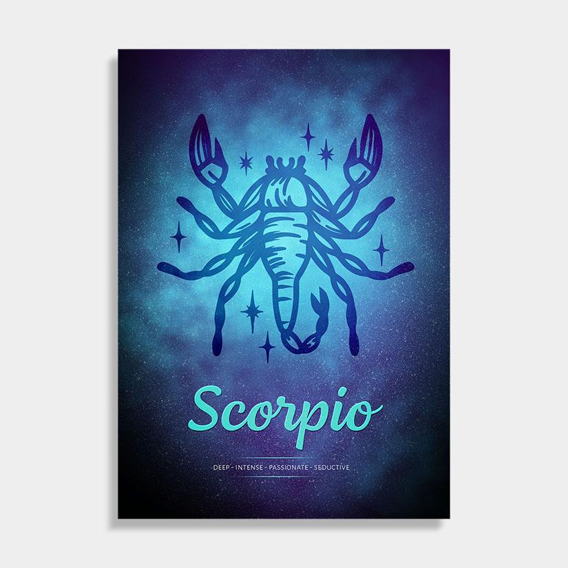 Scorpio schorpioen sterrenbeeld wanddecoratie