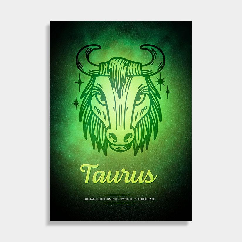 Taurus stier zodiacsigns wanddecoratie