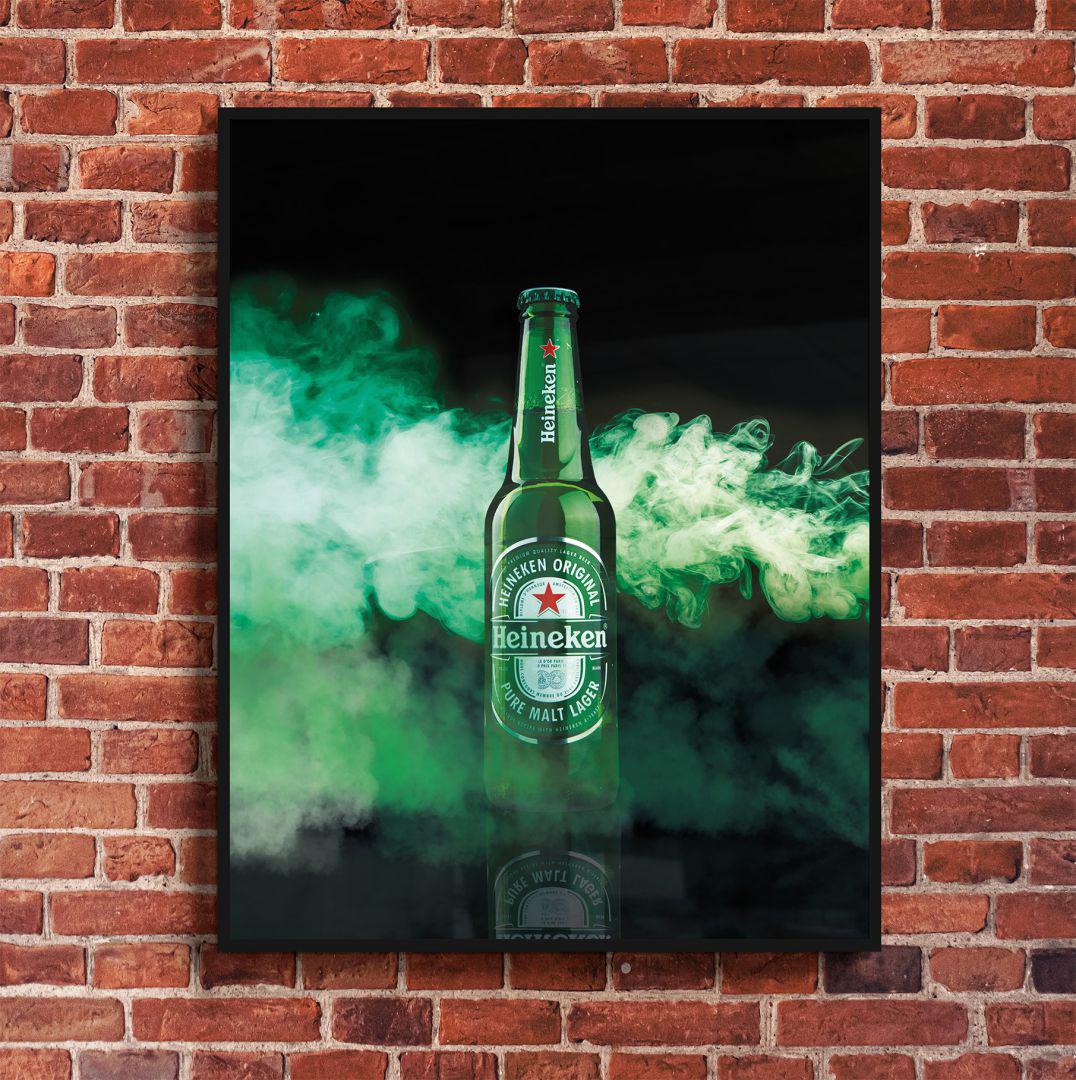 Heineken bier rook muurdecoratie
