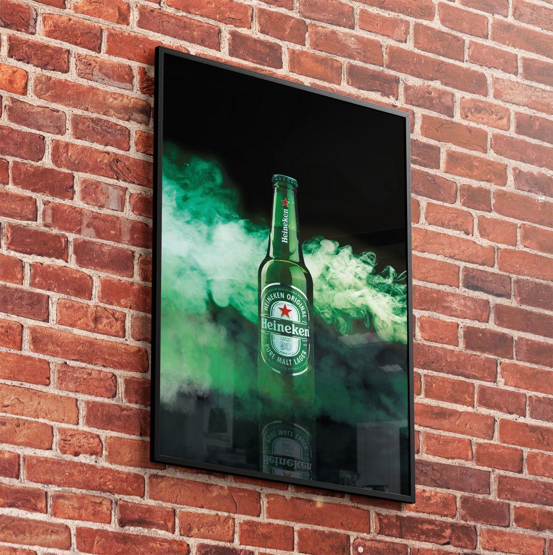 Heineken bier mockup voorbeeld