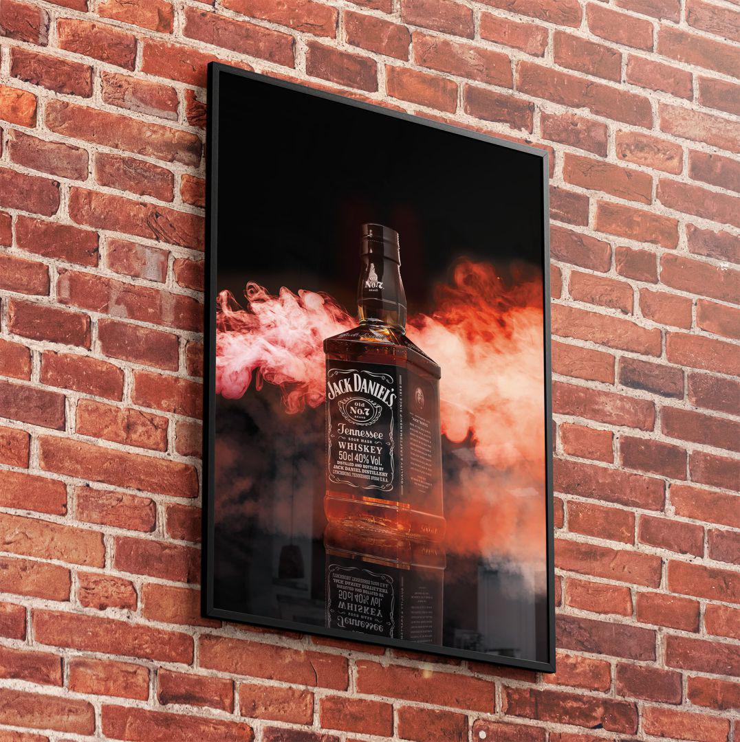 Jack Daniels mockup muurbedekking voorbeeld