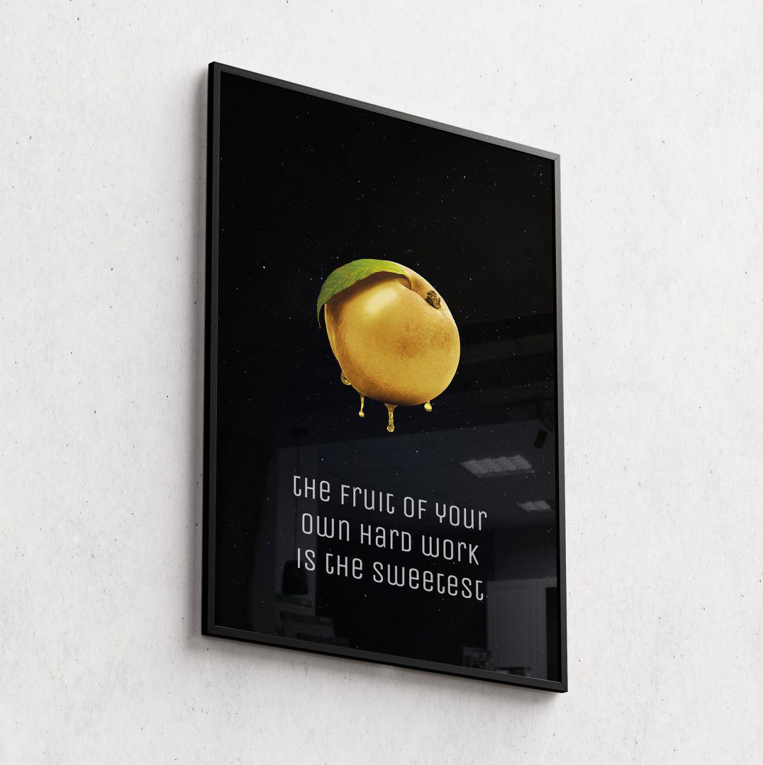 perzik concept fruit muur