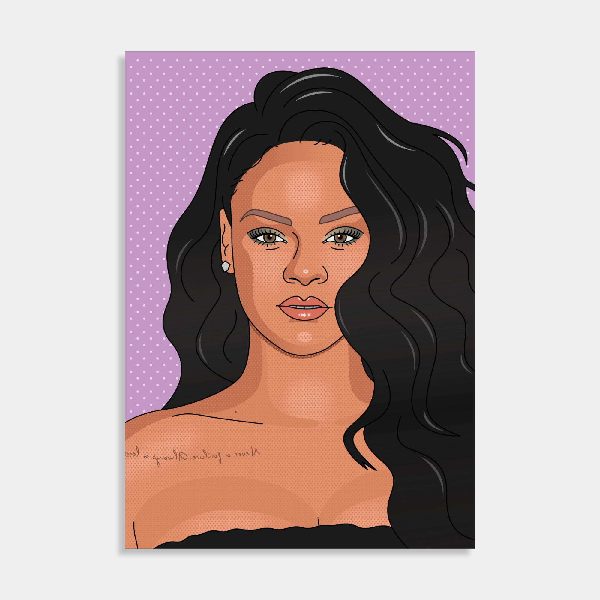 Rihanna popart versiering muurdecor