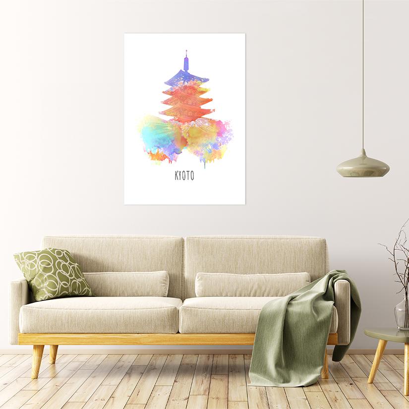 Kyoto concept wanddecoratie tempel