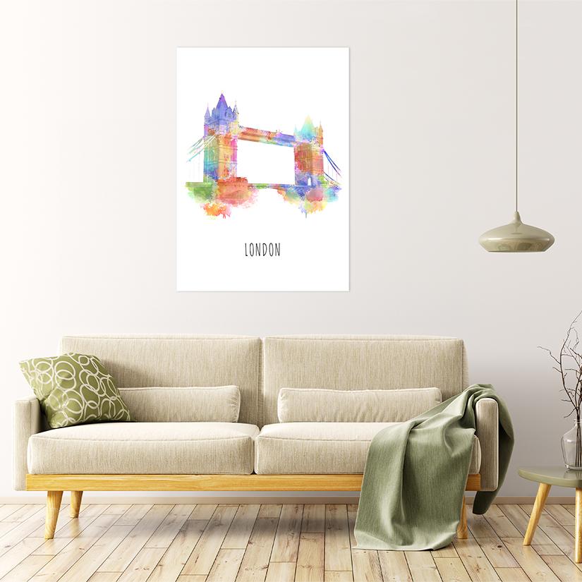 London muurdecortie mockup voorbeeld