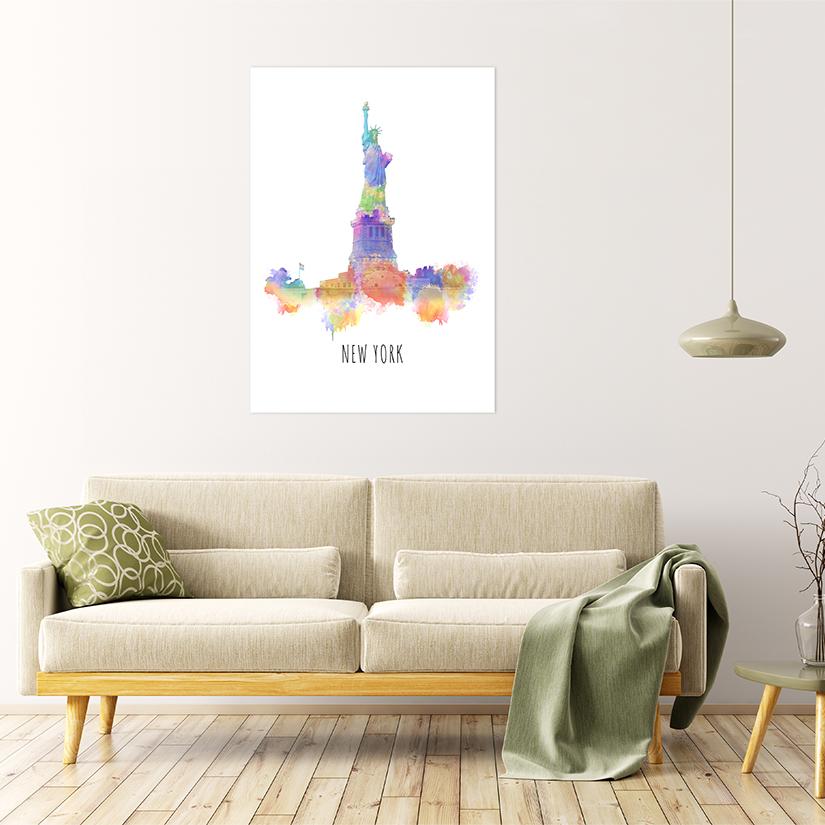 New York muurvulling mockup