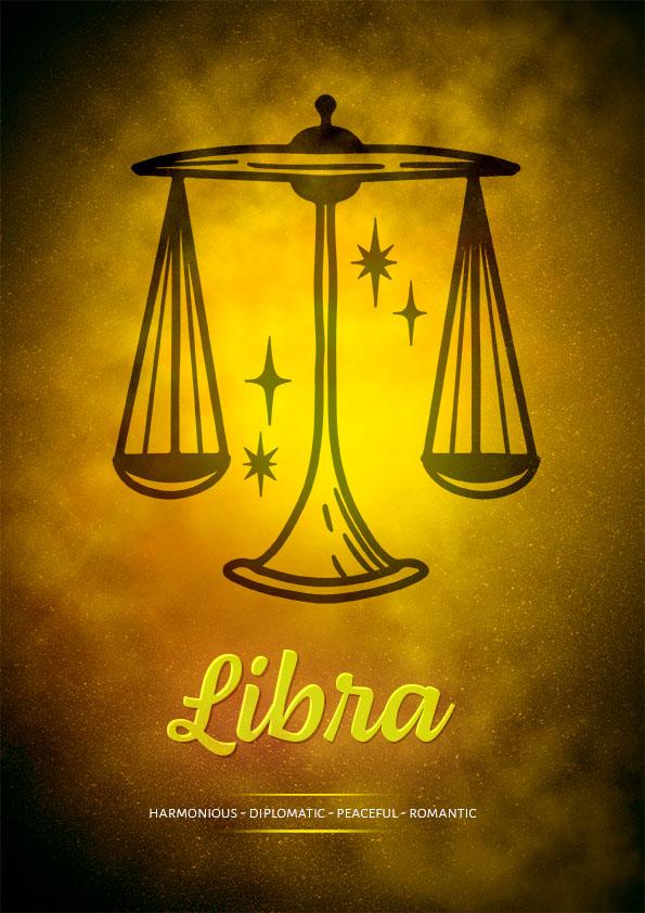 Libra weegschaal sterrenbeeld wanddecoratie