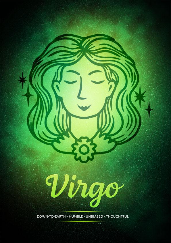 Virgo maagd sterrenbeeld muurdecoratie